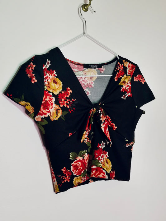 CHANDAIL FLEURI AVEC BOUCLE - S